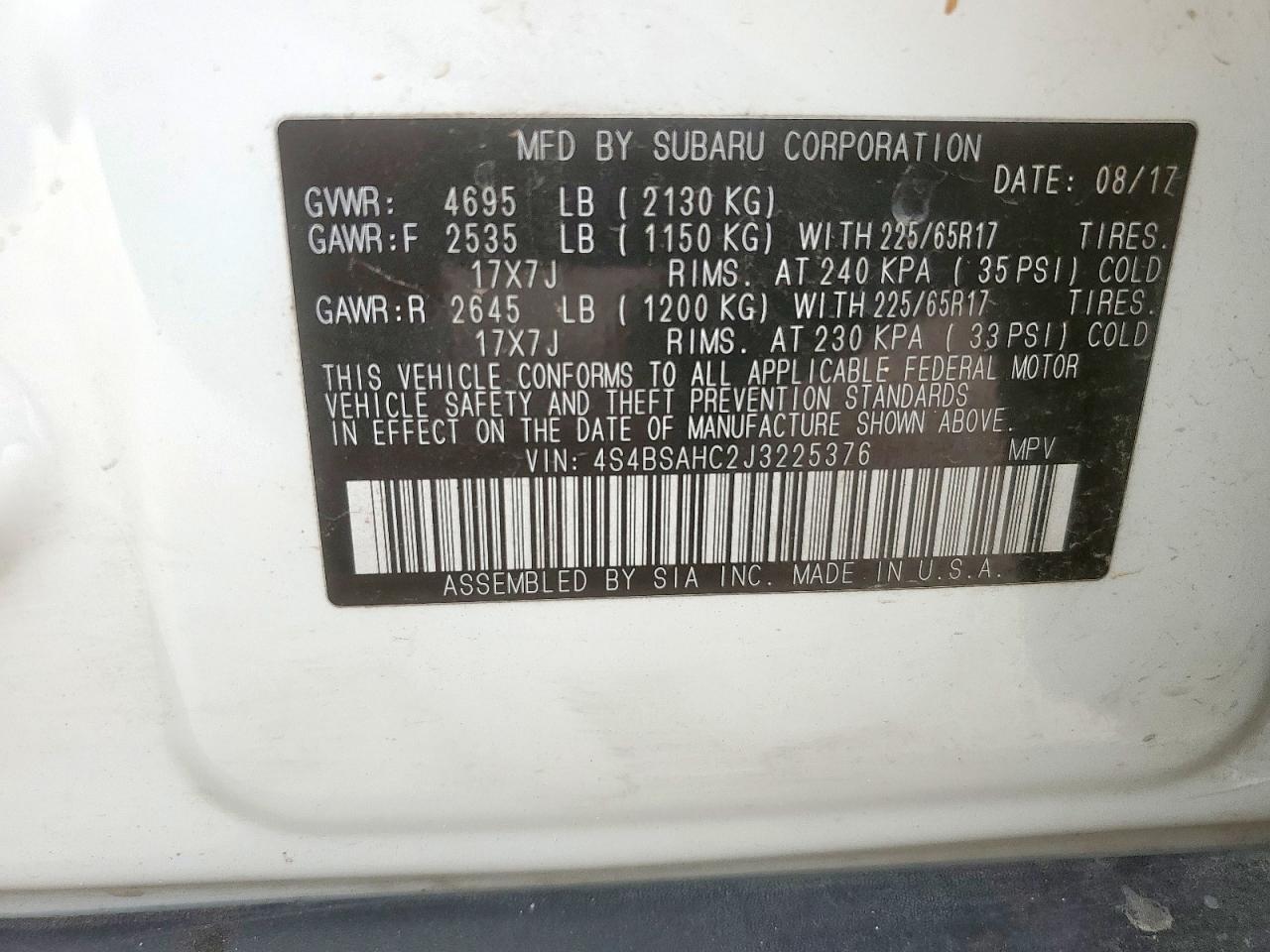 Subaru Outback 2.5i Premium Image 10