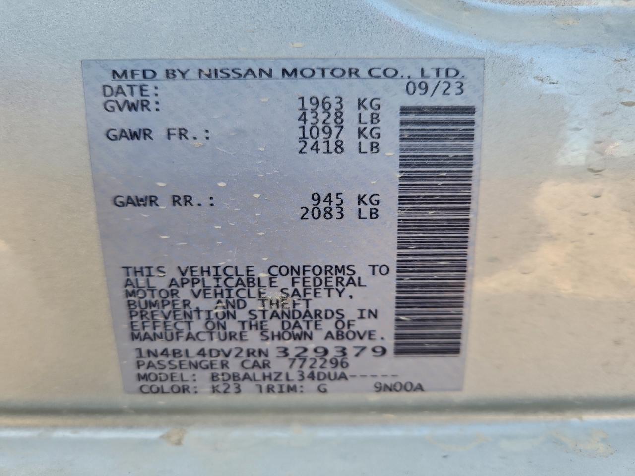 Nissan Altima Sv Image 6